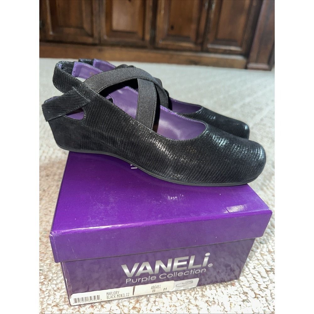 Womens‎ Vanelli Marjory Size 8  Black Shoes Wedge Mary Jane NEW - Picture 2 of 6